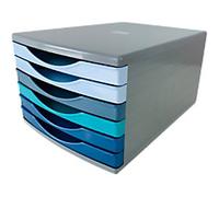 Deflecto Cool Breeze Letter Tray Plastic Blue 6 Drawers 29 x 40 x 21.4 cm A4