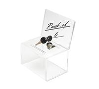 Deflecto Crystal Suggestion Box with Lock, Pack 6, 16.5x20.5x13.5cm, 2 Keys
