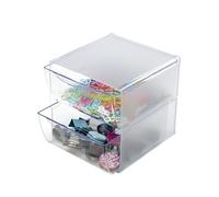 Deflecto DE350101 2-Cube Storage Box with Drawers
