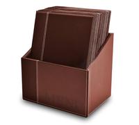 Deflecto Deluxe Range Menu Holder, Wipe Clean Menu Display for Restaurants, Cafés and Hospitality, Durable Reusable Menu Presentation and Display Box - A4 Light Brown, Pack of 20