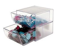 Deflecto Desk Organiser DE350801 Plastic Transparent 15.2 x 15.2 x 18.2 cm