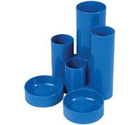 Q-Connect Q Connect 6 Tube Plastic Desk Tidy Blue