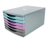 Deflecto Desktop Drawers Plastic Assorted 6 Drawers 29 x 40.3 x 21.2 cm A4