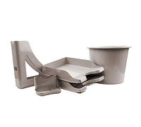 Deflecto Desktop Starter Kit - Desk Organiser - Desk Accessories - Home Office Accessories Desk Tidy Organiser Set - Pen Holder for Desk - Magazine Holder - Desk Organiser Tray (Warm Grey)