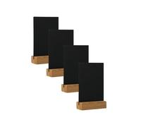 Deflecto Double Sided A5 Countertop Chalkboard Information Display Dark Oak (Pack of 4) TCB-A5-OAKX4
