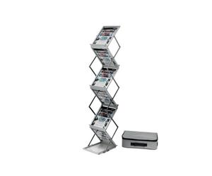 Deflecto Double Sided Folding Stand A4 Silver DE36100