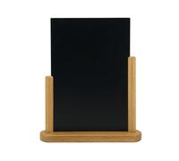 Deflecto Double Sided Medium Countertop Chalkboard Information Display Teak TCB-MED-TE