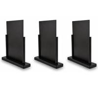 Deflecto Double Sided Small Table Chalkboard Black- Pack of 3