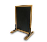 Deflecto Double Sided Vertical Pavement Stand (Teak Effect, 81x56x45cm)