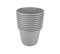 Deflecto Essential Range 14 Litre Waste Bin - Grey Pack of 10 Plastic Bins - Bedroom Bin - Waste Paper Bins For Bedrooms - Dustbin For Kitchen - Trash Bin For Bedroom Accessories - Office Bin