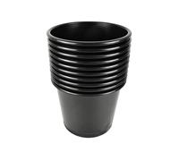 Deflecto Essential Range 14 Litre Waste Bin with Antimicrobial - Black Pack of 10 Bedroom Bins - Waste Paper Bins - Dustbin For Kitchen - Plastic Bin For Bedroom Accessories - Office Bin