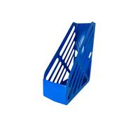 Deflecto Essential Range Maxi Magazine File Holder - Blue - Plastic Magazine Files Folder Holder - Magazine Rack - Document Holder - Magazines File Storage - Desk File Organiser - Magazine Holders