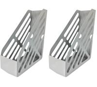 Deflecto Essential Range Maxi Magazine File Holder - Grey - Plastic Magazine Files Folder Holder - Magazine Rack - Document Holder - Magazines File Storage - Desk File Organiser - Magazine Holders