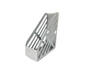 Deflecto Essential Range Maxi Magazine File Holder - Grey - Plastic Magazine Files Folder Holder - Magazine Rack - Document Holder - Magazines File Storage - Desk File Organiser - Magazine Holders