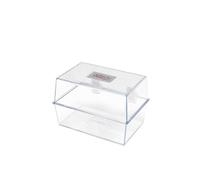 Deflecto Essentials Card Index Box 6 X 4 Inches (152 X 102Mm) Crystal Clear - Cp011ytcry