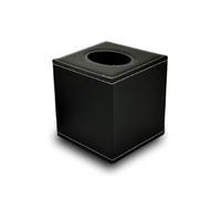 Deflecto Faux Leather Magnetic Close Square Tissue Box Holder/Dispenser/Napkin Dispenser Tissue Cover Tissues not included(13.5x13.5x14.7cm)
