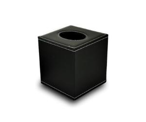 Deflecto Faux Leather Magnetic Close Square Tissue Box Holder/Dispenser/Napkin Dispenser Tissue Cover Tissues not included(13.5x13.5x14.7cm)