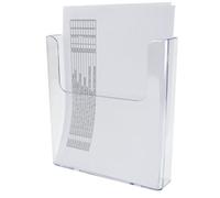 Deflecto Wall Mountable Literature Display Acrylic 225 x 50 x 242mm A4 Clear