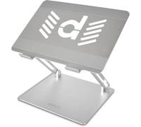 Deflecto Folding Adjustable Height Aluminium Laptop Stand Design' Vented Platform suitable for Laptops up to 17" in Silver