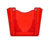 Deflecto Gemstone collection A4 Portrait Wall Pocket Literature File - Ruby