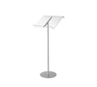 Deflect-o Lectern Floor Stand TRANSPARENT 79166 – Clear Acrylic, Silver Base
