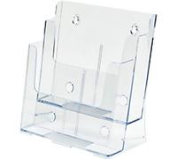 Deflecto Literature Display 2 Tier A4 Portrait 2 24.4 (W) x 12.2 (D) x 25.9 (H) cm Transparent