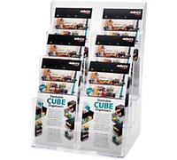 Deflecto Literature Display 3 Tier DL 24.5 (W) x 19.5 (D) x 32.2 (H) cm Transparent