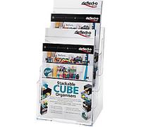 Deflecto Literature Display 4 Panels A4 PS (Polystyrene) Transparent