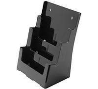 Deflecto Literature Display A4 Portrait 3 24.5 (W) x 16 (D) x 32.2 (H) cm Black