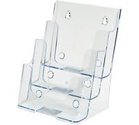 Deflecto Literature Display A5 Portrait 3 17.4 (W) x 12 (D) x 22.2 (H) cm Transparent