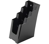 Deflecto Literature Display DL 4 Tiers Plastic Black