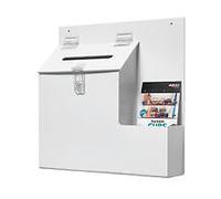 Deflecto Lockable Ballot/Suggestion Box White DEOPBKTYT