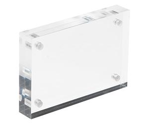 Deflecto MCHBC11 15 mm Acrylic Magnetic Block for Business Card - Clear