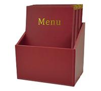 Deflecto Menu Holder A4 Portrait 28 (W) x 19.8 (D) x 35 (H) cm Wine Red 20 Pieces