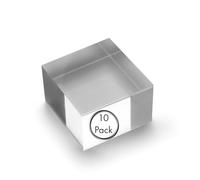 Deflecto Pack of 10 Solid Acrylic Block 75x40x75mm