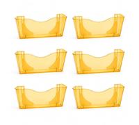 Deflecto Pack of 6 Gemstone collection A4 Landscape Wall Pocket Literature File - Amber