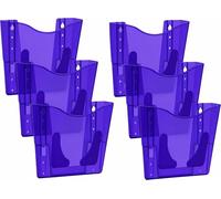 Deflecto Pack of 6 Gemstone collection A4 Portrait Wall Pocket Literature File - Amethyst