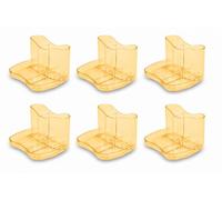 Deflecto Pack of 6 Gemstone collection Contemporary Kaddymaster Desk Tidy - Amber