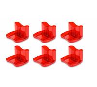 Deflecto Pack of 6 Gemstone collection Contemporary Kaddymaster Desk Tidy - Ruby