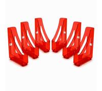 Deflecto Pack of 6 Gemstone Collection Contemporary Magazine File - Ruby
