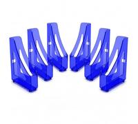 Deflecto Pack of 6 Gemstone Collection Contemporary Magazine File - Sapphire