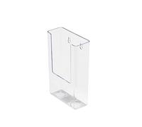 Deflecto Pack of 6 Portrait Literature Stands for Display - 1/3 of A4 Wall Mounted Magazine File Holder - Perfect for Leaflet, Brochure, & Menu - Clear Plastic Folder Rack with Flat Back Design