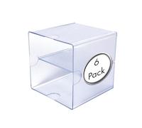 Deflecto Pack of 6 - Single Shelf Cube Storage Modular and Expandable Desktop Storage Solution