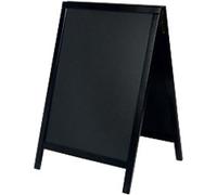 Deflecto Pavement Sign Free standing 2 Panels PP (Polypropylene), Wood Black Weather proof