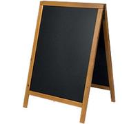 Deflecto Pavement Sign Free standing 2 Panels PP (Polypropylene), Wood Black Weather proof