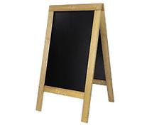 Deflecto Pavement Sign Free standing 2 Panels PP (Polypropylene), Wood Black Weather proof