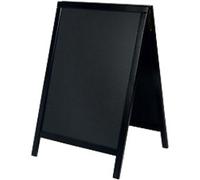 Deflecto Pavement Sign Free standing 2 Panels PP (Polypropylene), Wood Black Weather proof