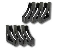 Deflecto Pk of 6 Contemporary Range Magazine File Holder - Desk File Organiser (6, Black)