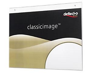 Deflecto Sign Holder A3 Landscape 1 Wall Mounted Rectangle 42 (W) x 0.7 (D) x 33 (H) cm Transparent