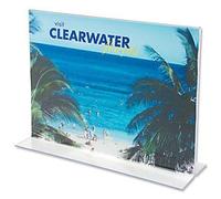 Deflecto Sign Holder A4 Landscape T-Shape 29.7 (W) x 21 (H) cm Transparent